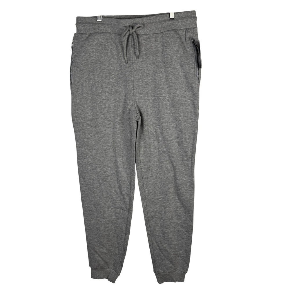 Blue Ice Mens Heather Grey Fleece‎ Jogger Sweatpants JMFP-620HG/S New Small